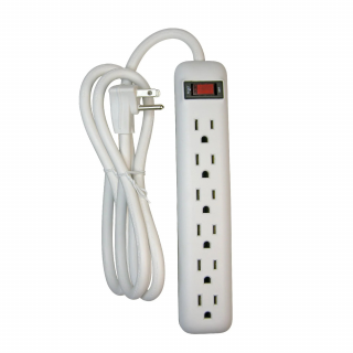 Prime Wire & Cable 6-Outlet Power Strip, 8' Cord